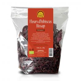 Fleurs d'Hibiscus séchées Bissap bio et naturelle qualité supérieure